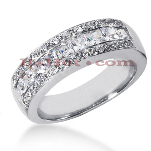 10K or 14K Gold Men's Diamond Wedding Ring 1.65ct 009985