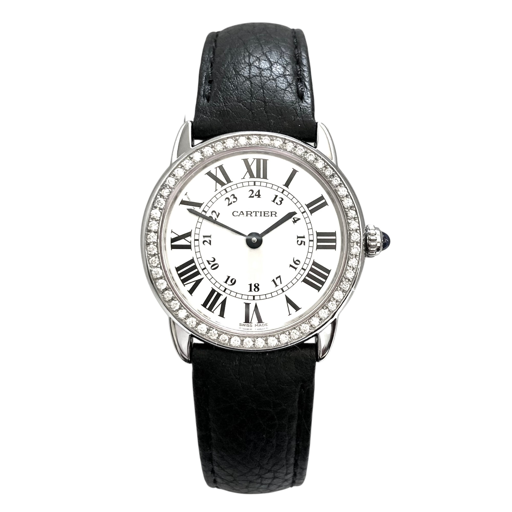 Cartier ワンダイヤ Cartier Ronde Solo Stainless Steel Women's Diamond Watch