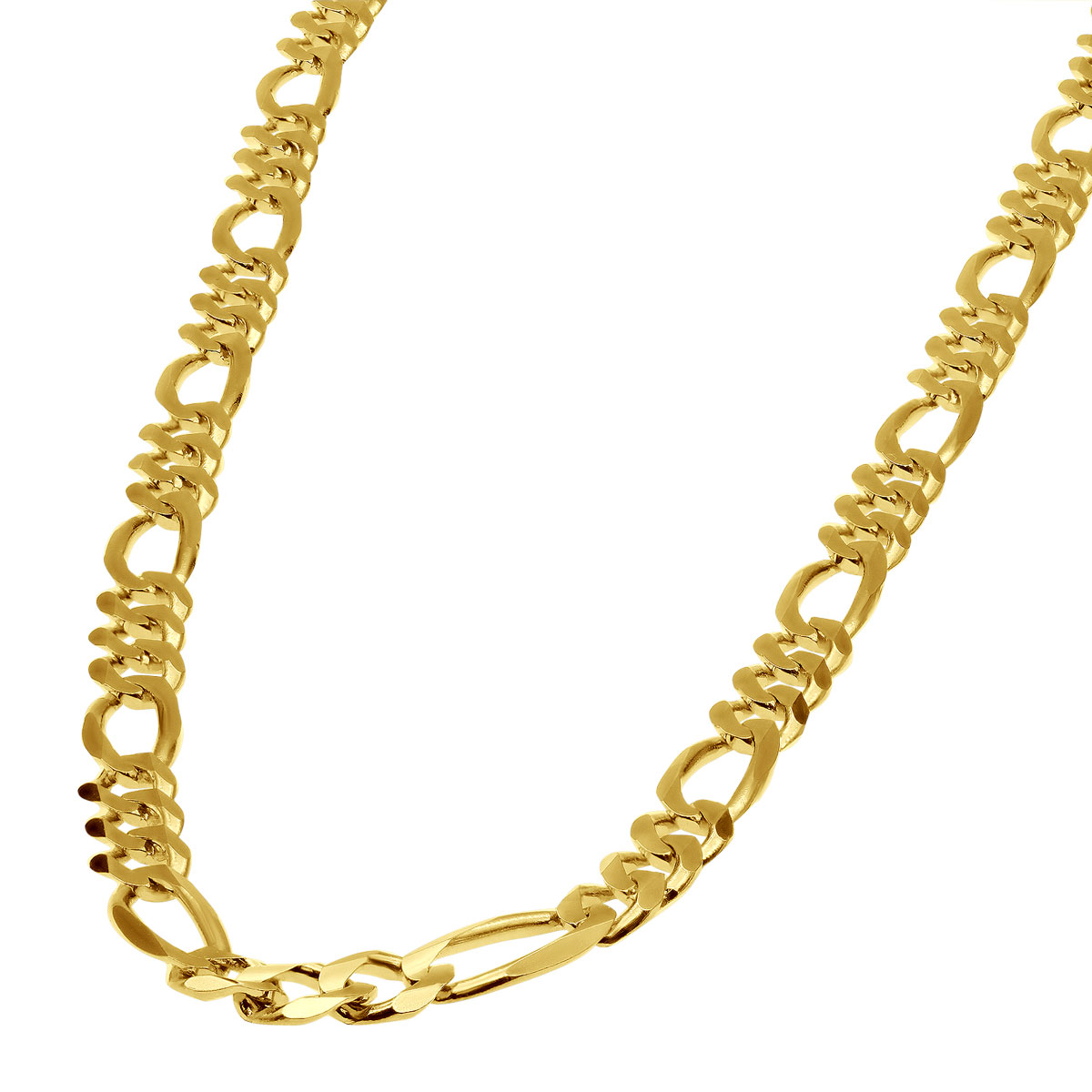Men's 18k Gold Chain 14k Men 19 Inch Anchor Chain 14K Yellow Gold - Main Image