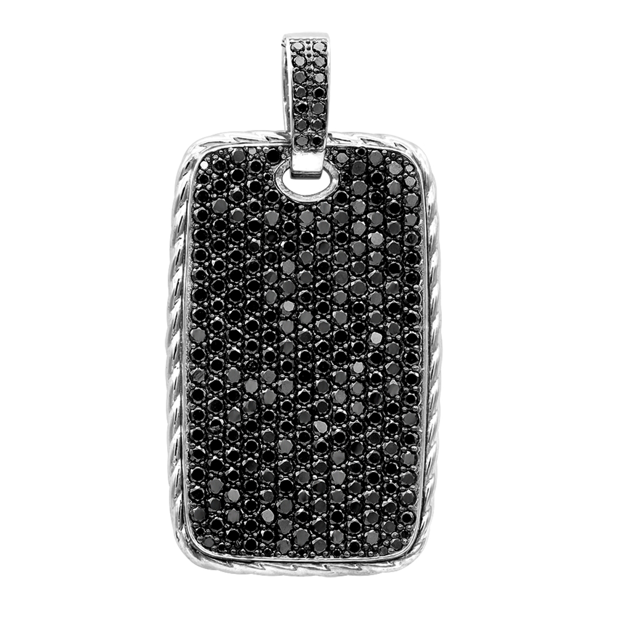 Mens diamond dog tag pendants clearance