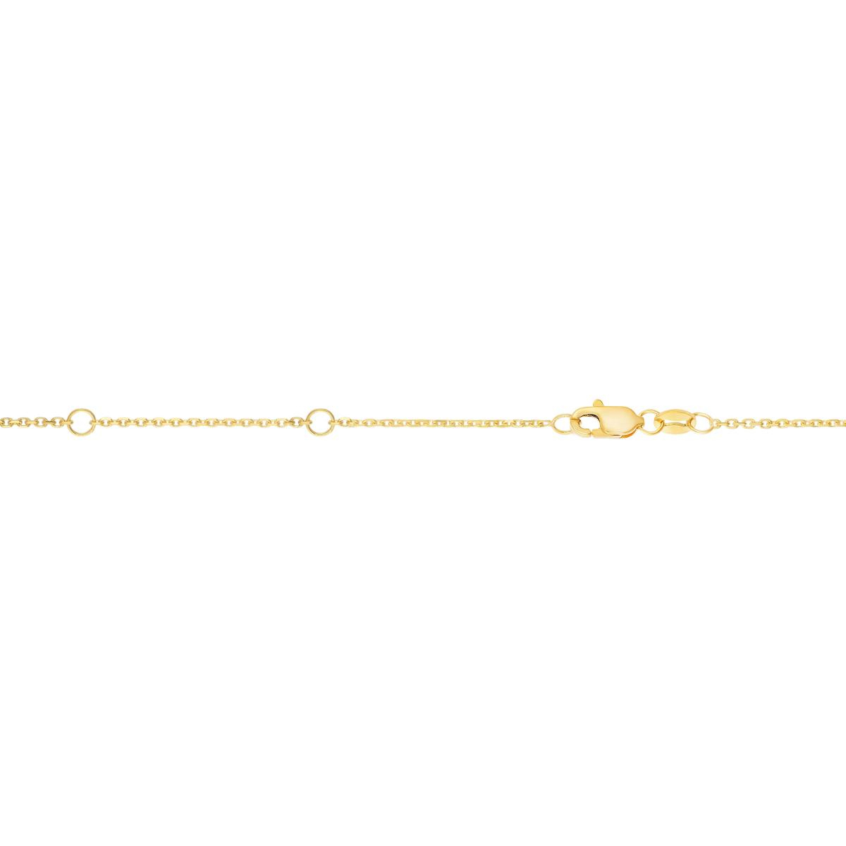Double Extendable Diamond Cut Cable Chain in Yellow Gold (0.68 mm) main image 0