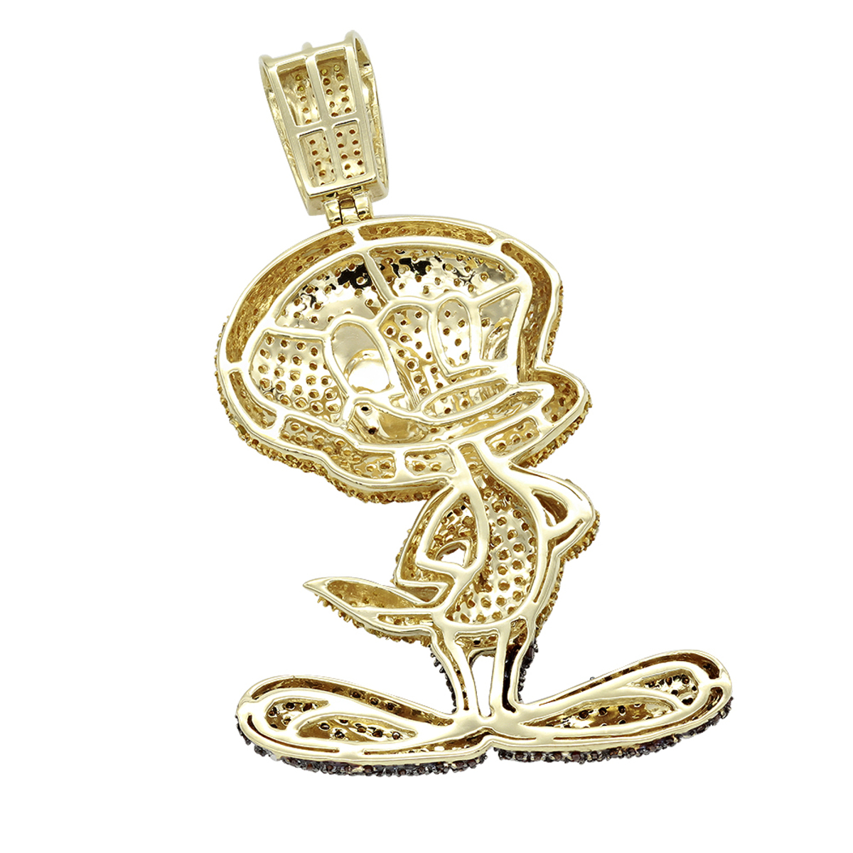 10K Gold Tweety Bird Diamond Pendant 4.11ct 405693