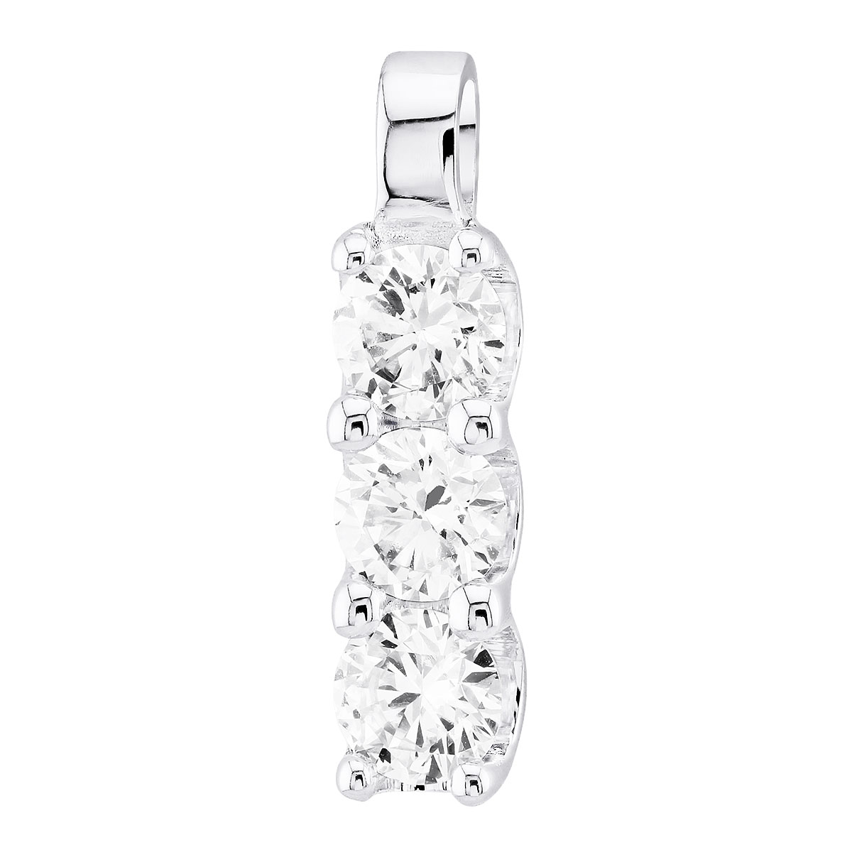 Item Code: 010365, Approx. Weight: 1 g, Warranty: 12 months, Pendant Type: Journey, Metal: 14K Gold, Width: 3/16in (4.09mm), Length: 9/16in (15mm), Jewelry Shape: Bar, Carat Weight: 0.6 ct, Type of Gemstone: Diamond, Shape: Round, Color: H, Clarity: SI, Stone Setting Type: Prong.