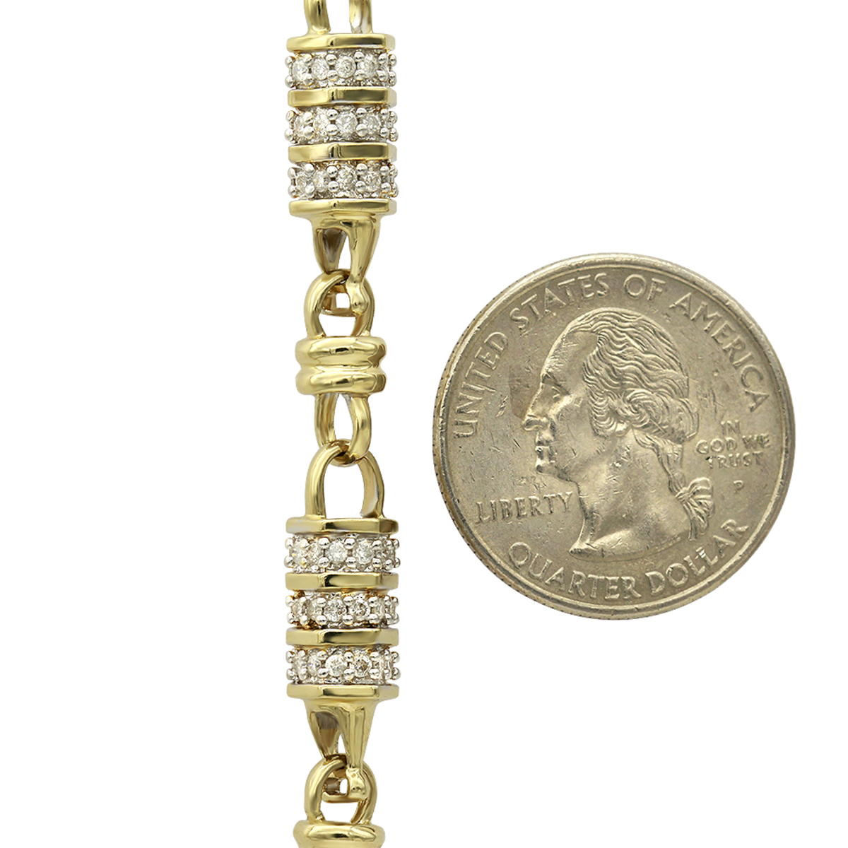 14k Gold Mens Diamond Chain Necklace for Sale 11 Carats by Luxurman 802622