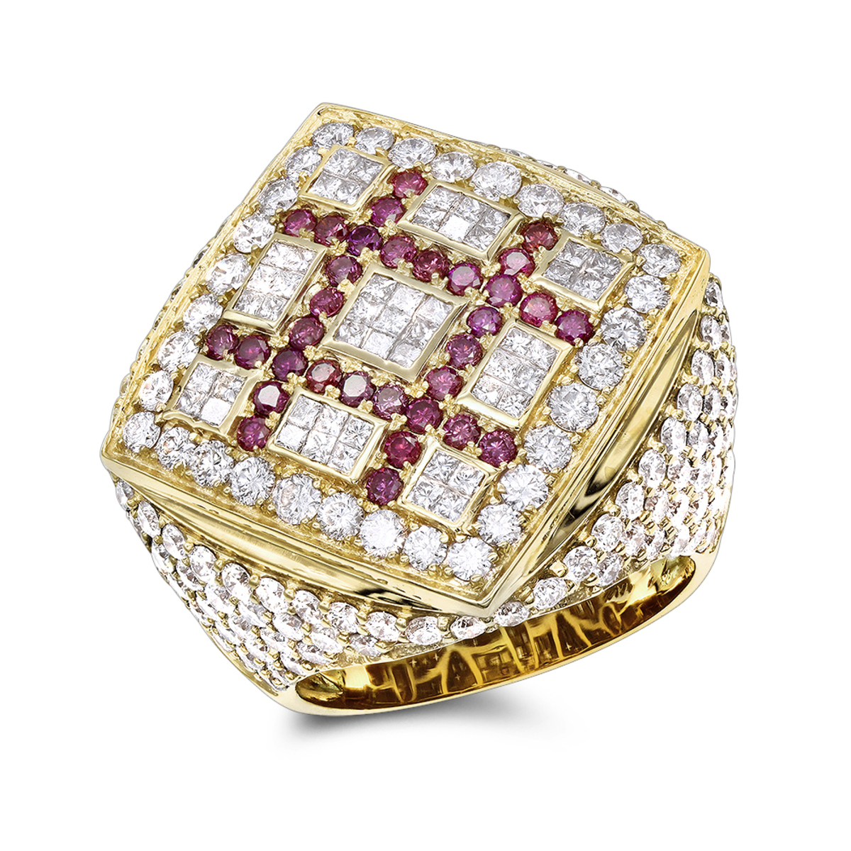 ⭐︎Diamond★ページ 14k-mens-white-pink-criss-