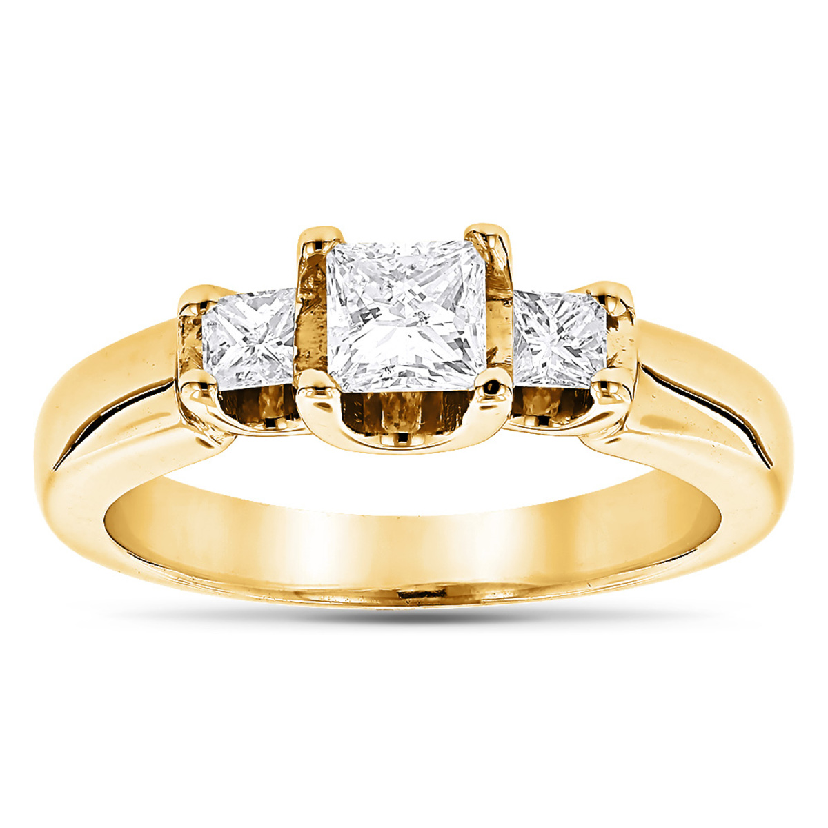 Item Code: 015485, Approx. Weight: 5 g, Warranty: 12 months, Ring Style: Birthstone, Metal: 18K Gold, Bridal: Bridal, Engagement, Setting Type: Three-Stone, Width: 1/8in (2.8mm), Personalization: Yes, Carat Weight: 0.58 ct, Type of Gemstone: Diamond, Color: G, Clarity: VS, Stone Setting Type: Prong.