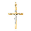 14K Gold Medium Crucifix Cross Pendant