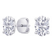 14K Gold Oval Shape Lab-Grown Diamond Stud Earrings 4 Prong Push Back 1-10 Carats
