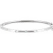14K White Gold 1/4 CTW Natural Diamond Bangle 6in Bracelet