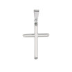 14K White Gold Flat Cross Pendant