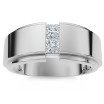 10K or 14K White Princess Gold Diamond Wedding Ring l 0.25ct l G l VS for Men