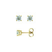 14k Yellow Gold Women's Push  Stud Polished Earrings