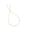 5.4mm Stationed Oval Beads Friendship Bracelet for Women | 14K Tri color Gold | Draw String Clasp