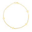 6mm Gold Cross Anklet for Men & Women | 14K Yellow Gold | Lobster Clasp