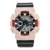Rose Casio G-Shock GA110 5.40CT Natural Diamond Grey Dial Dual Lock Black Strap