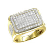 Affordable 10K Gold Diamond Ring for Men 2 Carat Band by Luxurman