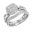 Affordable Luxurman 1 Carat Diamond Engagement Ring Set Two Tone 14k Gold