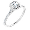 Alice 0.75 Carat Asscher Diamond Bezel-Set Engagement Ring