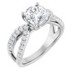 Amara 2 Carat Cushion Diamond Accented Engagement Ring