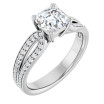 Aria 1 Carat Asscher Diamond Accented Engagement Ring