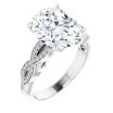 Aurora 2 Carat Oval Diamond Accented Infinity-Inspired Engagement Ring