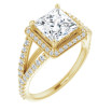 Autumn Lab Grown Diamond Ring | 2 Carat Square Diamond Halo-Style Engagement Ring