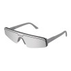 Balenciaga Unisex Designer Rectangle Sunglasses BB0003S011 Silver Mirror Lenses