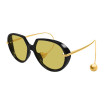 Bottega Veneta Women's Designer Square Sunglasses BV1436S001 Yellow Lenses