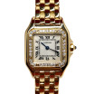 Cartier Panthere 18K Yellow Gold Women's Diamond Watch 23mm 0.32ct
