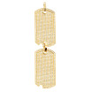 Men's 10K Gold Diamond Double Dog Tag Pendant | Pave Setting | 11ct