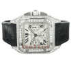 Custom Cartier Men's Diamond Watch 9.64ct Santos 100 