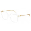 Dolce & Gabbana Women's Designer Square Crystal Eyeglasses DG33973133/56 Metal Frame