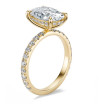 Custom 14k gold 6.5ct E VVS Lab Grown Low Profive Engagement Ring