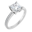 Eleanor 1.5 Carat Square Diamond Accented Engagement Ring