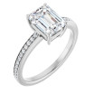Eleanor 2 Carat Emerald Diamond Accented Engagement Ring