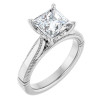 Ellie 2 Carat Square Diamond Solitaire Engagement Ring