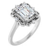 Ember 2 Carat Emerald Diamond Vintage-Inspired Engagement Ring
