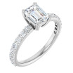 Evelyn 1 Carat Emerald Diamond Accented Engagement Ring