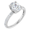 Evelyn 2 Carat Oval Diamond Accented Engagement Ring