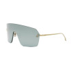 Fendi Women's Designer Shield Sunglasses FE4121US30X Blue Mirror Lenses