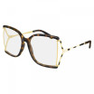 Gucci Women's Designer Butterfly Eyeglasses GG0592O002 Clear Demo Lenses