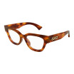 Gucci Women's Designer Cat Eye Eyeglasses GG1837O002 Clear Demo Lenses