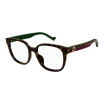 Gucci Women's Designer Square Eyeglasses GG1305OA002 Clear Demo Lenses