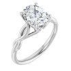 Isla 2 Carat Oval Diamond Solitaire Sculptural Engagement Ring