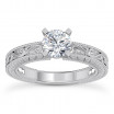 14K Designer Vintage Diamond Solitaire Engagement Ring 0.50ct