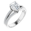 Lily 1.25 Carat Pear Diamond Accented Double-Row Engagement Ring