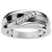 Men's 10k or 14k Gold Lab Grown Round Diamond Wedding Ring l 0.06ct l G, VS
