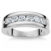 Men's 10k or 14k Gold Lab Grown Round Diamond Wedding Ring l 0.65ct l G, VS