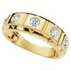 Men's 10k or 14k Yellow Gold Round Diamond Ring l 0.45ct l G-H 