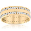 Men's 10k or 14k Yellow Gold Round Diamond Eternity Ring l 1.38ct l H-I 